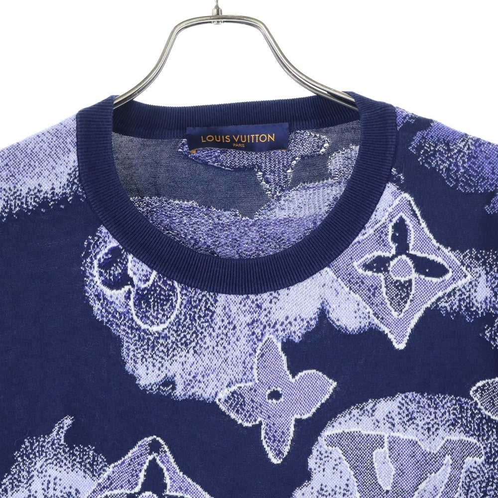 LOUIS VUITTON(ルイヴィトン) 21SS Water Color Tee ウォーターカラー モノグラム 半袖Tシャツ カットソー ネイビー RM211V ZLW HLN01W