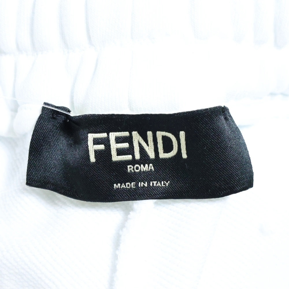 FENDI(フェンディ) ズッカ柄切替スウェットハーフパンツ ホワイト FAB656 AN67