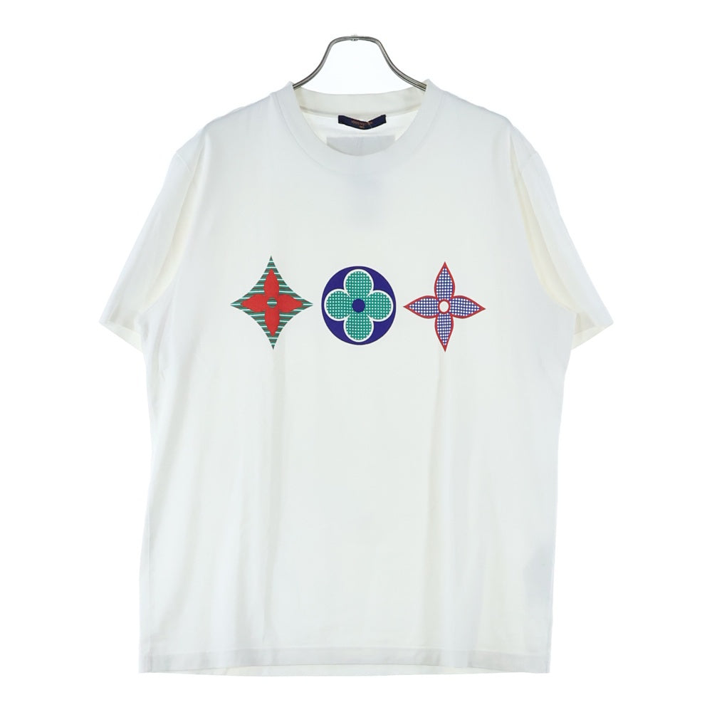 LOUIS VUITTON(ルイヴィトン) 20AW マルチカラーモノグラム クルーネック半袖Tシャツ ホワイト RM202M NPG HJY01W