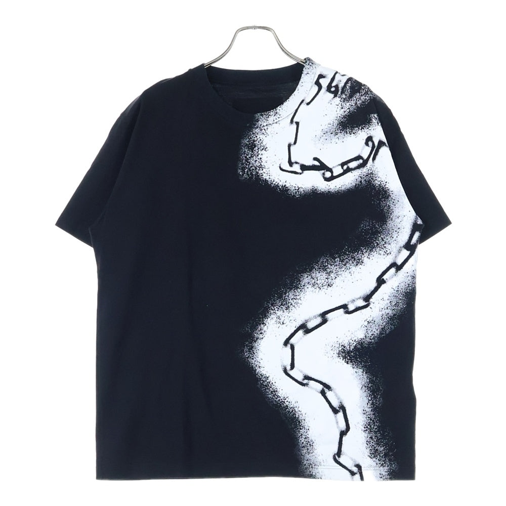 LOUIS VUITTON(ルイヴィトン) 20SS Spray Chain Print Tee スプレーチェーンプリント コットンクルーネック半袖Tシャツ ブラック RM201M NPG HIY17W