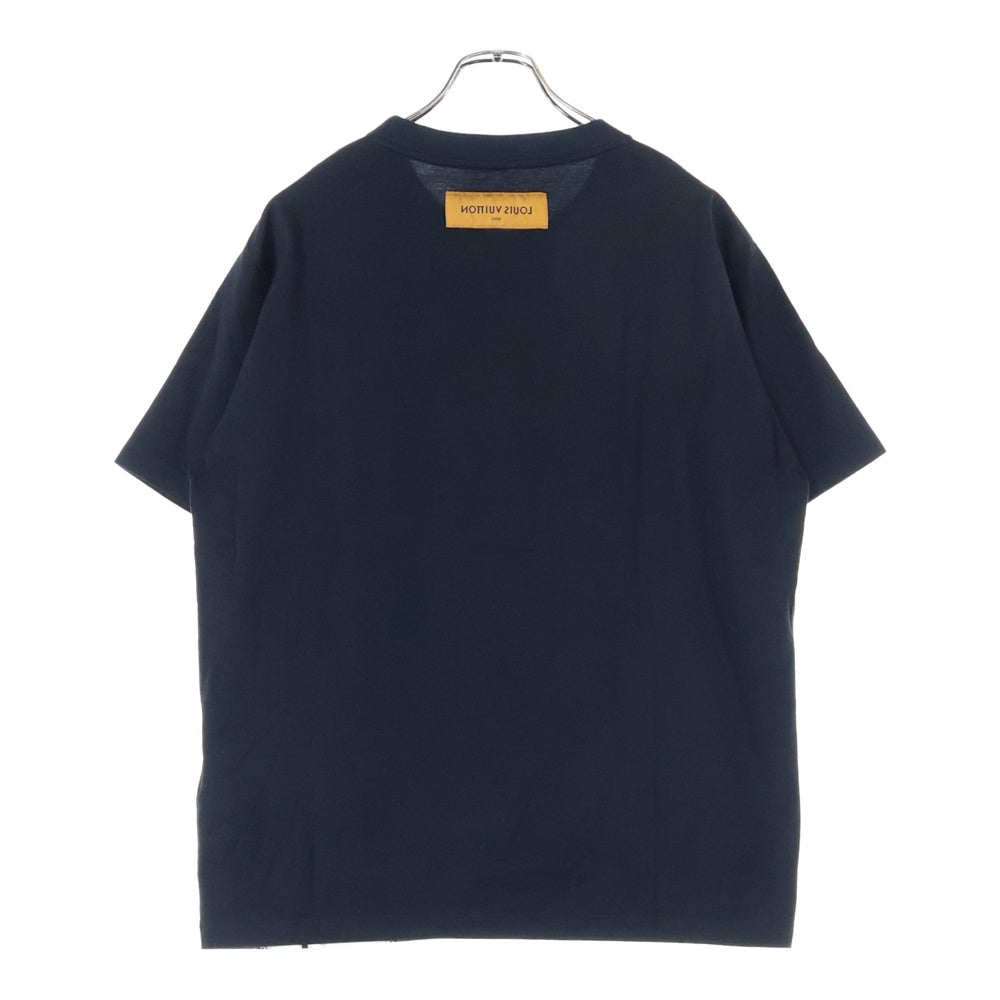LOUIS VUITTON(ルイヴィトン) 20SS Spray Chain Print Tee スプレーチェーンプリント コットンクルーネック半袖Tシャツ ブラック RM201M NPG HIY17W