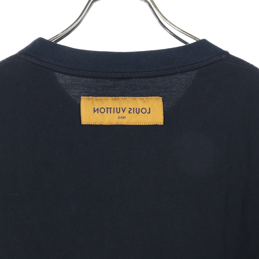 LOUIS VUITTON(ルイヴィトン) 20SS Spray Chain Print Tee スプレーチェーンプリント コットンクルーネック半袖Tシャツ ブラック RM201M NPG HIY17W