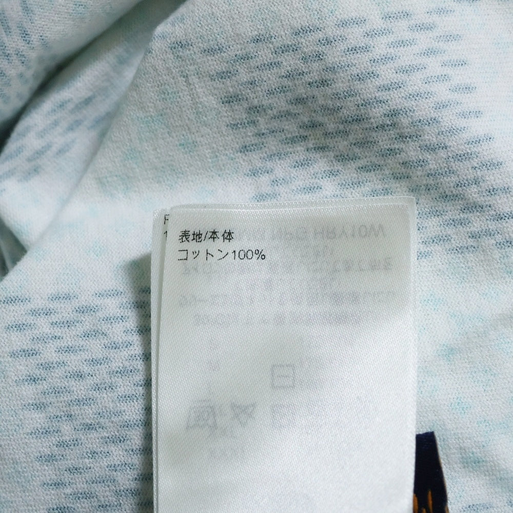 LOUIS VUITTON(ルイヴィトン) 24AW ダミエ モノグラムプリント クルーネック コットン 半袖Tシャツ カットソー ホワイト/グリーン RM242MM NPG HRY10W