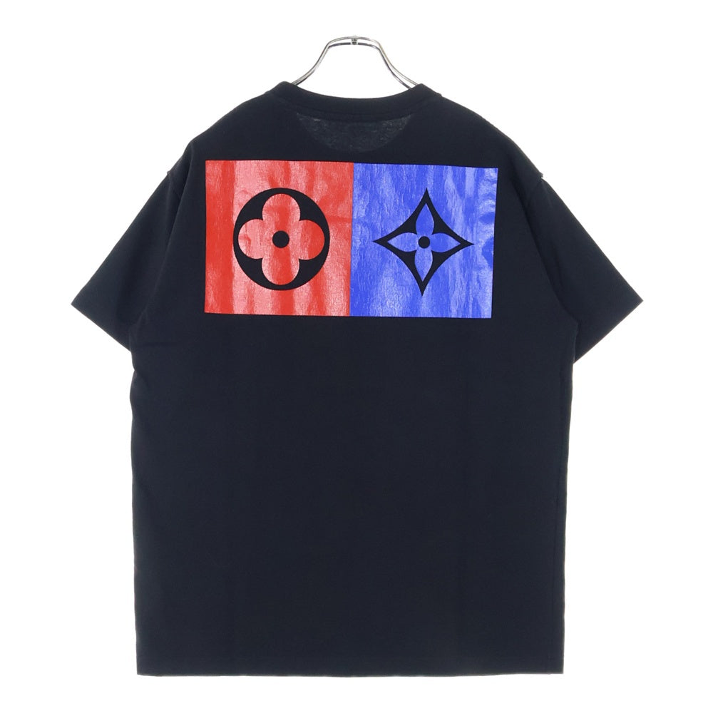 LOUIS VUITTON(ルイヴィトン) 19AW BACK FLOWER PRINT S/S TEE バックフラワープリント 半袖Tシャツ カットソー ブラック RM192M NPL HHY07W