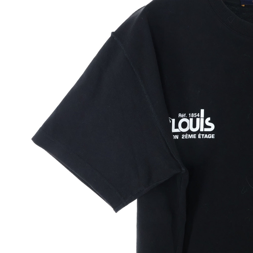 LOUIS VUITTON(ルイヴィトン) 19AW BACK FLOWER PRINT S/S TEE バックフラワープリント 半袖Tシャツ カットソー ブラック RM192M NPL HHY07W