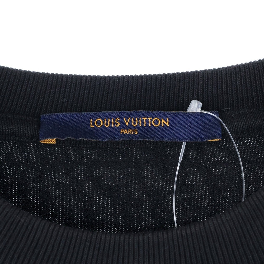 LOUIS VUITTON(ルイヴィトン) 19AW BACK FLOWER PRINT S/S TEE バックフラワープリント 半袖Tシャツ カットソー ブラック RM192M NPL HHY07W