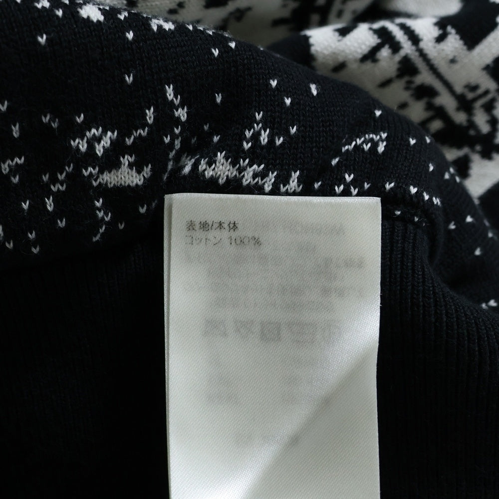 LOUIS VUITTON(ルイヴィトン) 23SS パリコラージュジャカードプルオーバーパーカー ブラック/ホワイト RM231 TB7 HON82W