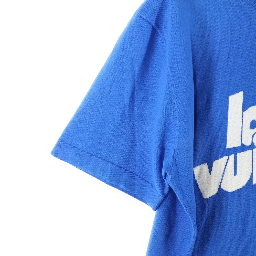 LOUIS VUITTON(ルイヴィトン) 21AW エブリデイ LV クルーネック 半袖ニット Tシャツ カットソー ブルー RM212 DB0 HLN84W