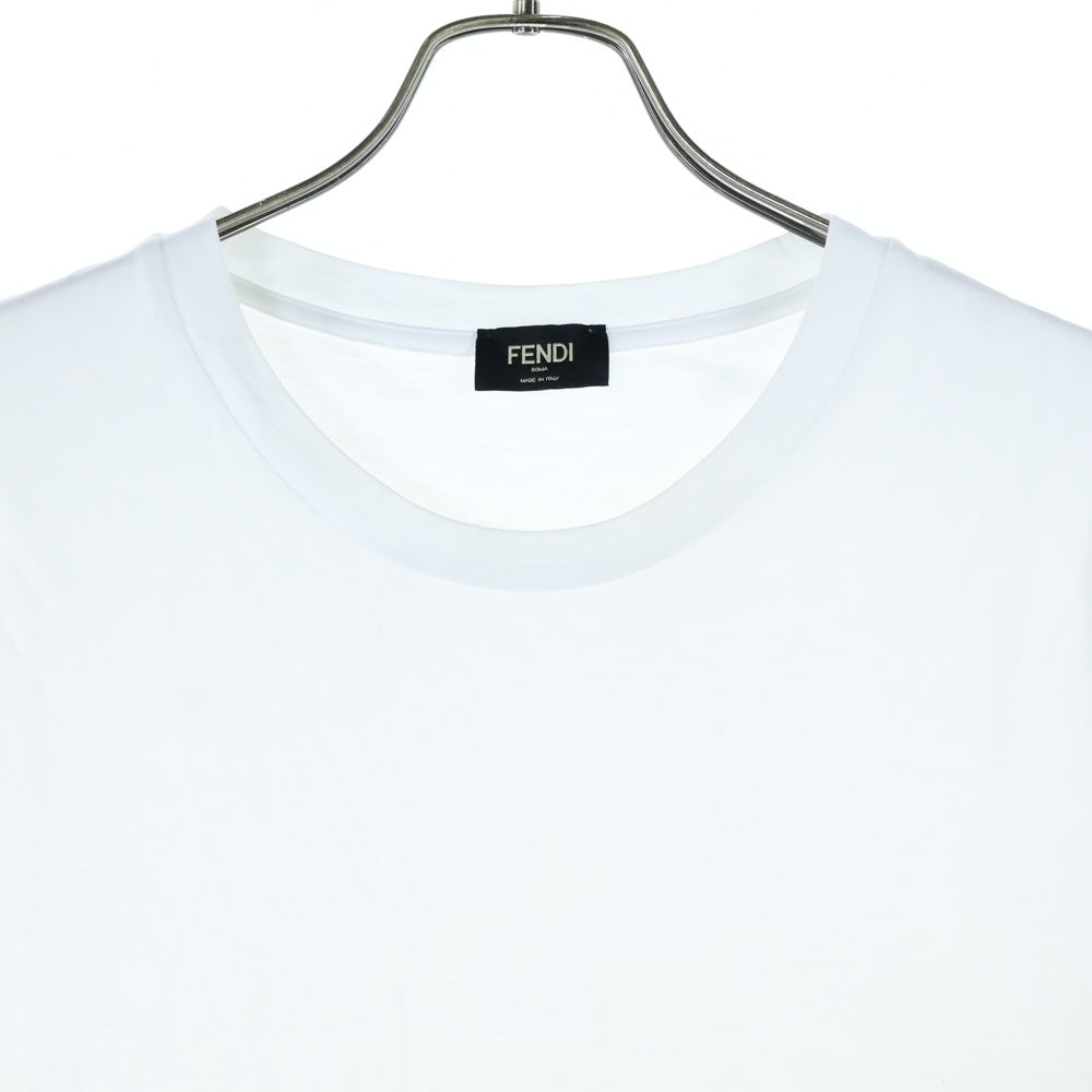 FENDI(フェンディ) 23SS FF柄 ズッカ柄 クルーネックTシャツ ホワイト FAF682 AN68