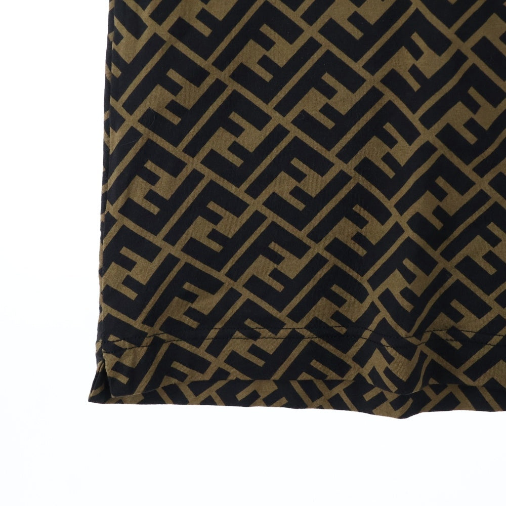 FENDI(フェンディ) 23SS FF柄 ズッカ柄 クルーネックTシャツ ホワイト FAF682 AN68