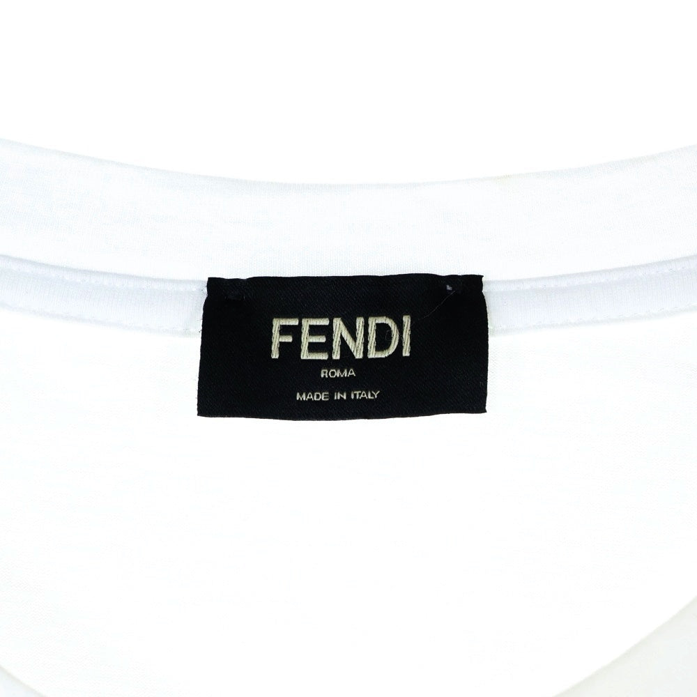 FENDI(フェンディ) 23SS FF柄 ズッカ柄 クルーネックTシャツ ホワイト FAF682 AN68