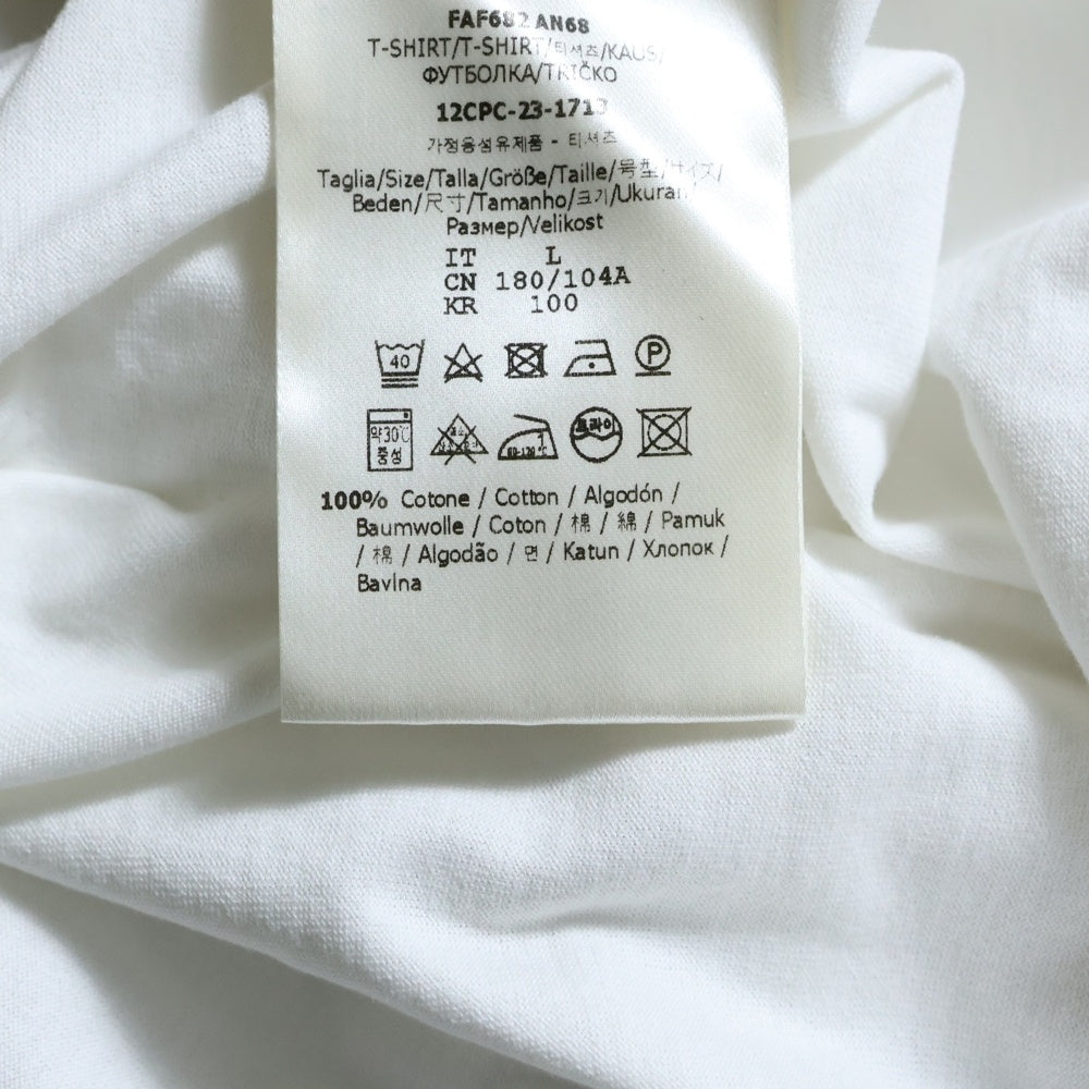 FENDI(フェンディ) 23SS FF柄 ズッカ柄 クルーネックTシャツ ホワイト FAF682 AN68