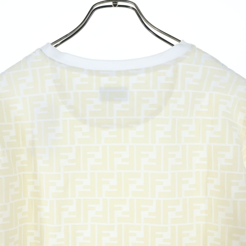 FENDI(フェンディ) FFロゴ 総柄プリント 半袖Tシャツ カットソー ホワイト FY0936 A7D5