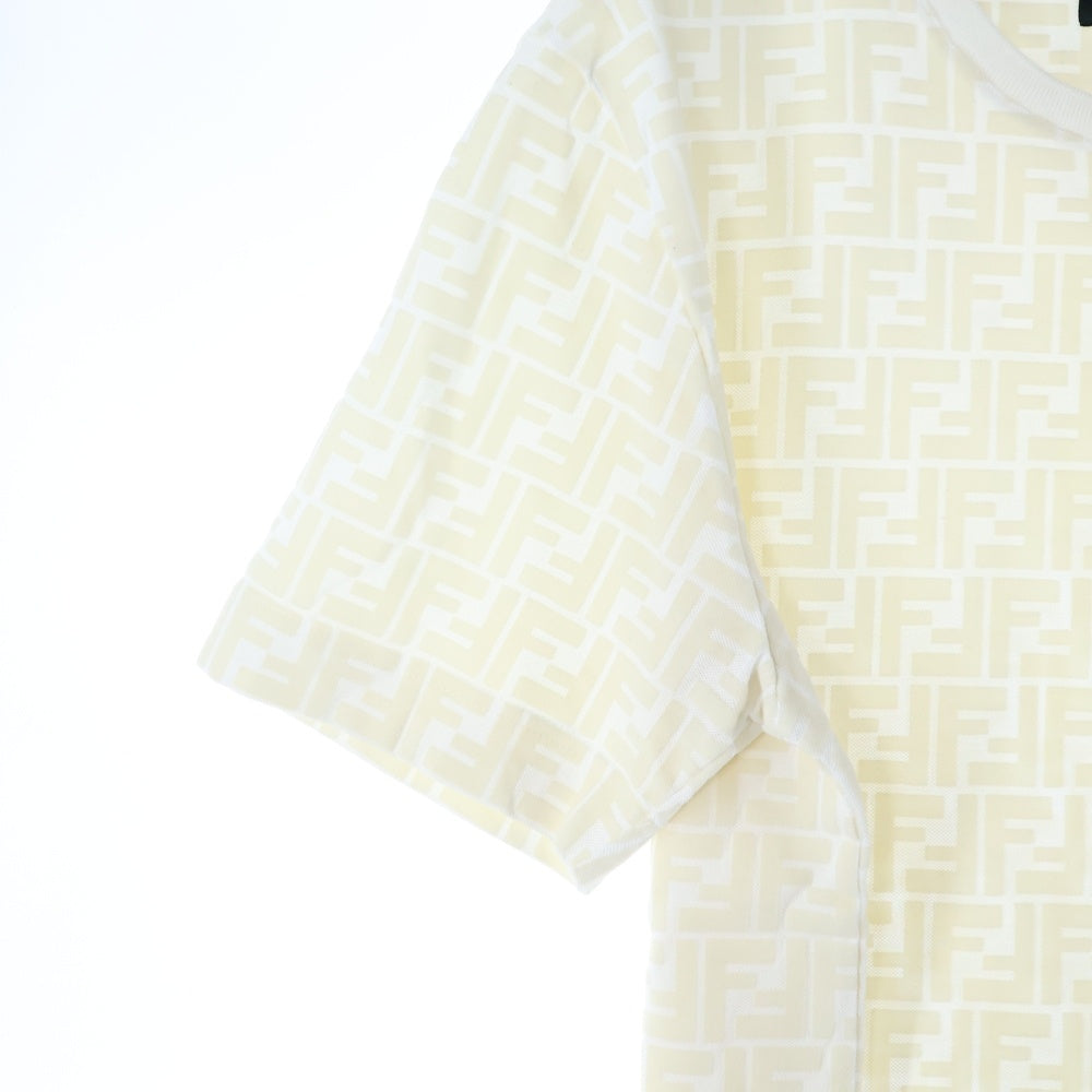 FENDI(フェンディ) FFロゴ 総柄プリント 半袖Tシャツ カットソー ホワイト FY0936 A7D5