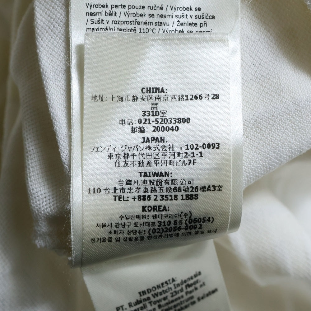 FENDI(フェンディ) FFロゴ 総柄プリント 半袖Tシャツ カットソー ホワイト FY0936 A7D5