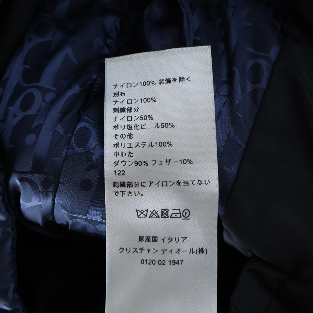 DIOR(ディオール) 19AW Oblique Down Jacket オブリーク 総柄 ダウン ジャケット ネイビー 943C449A4462