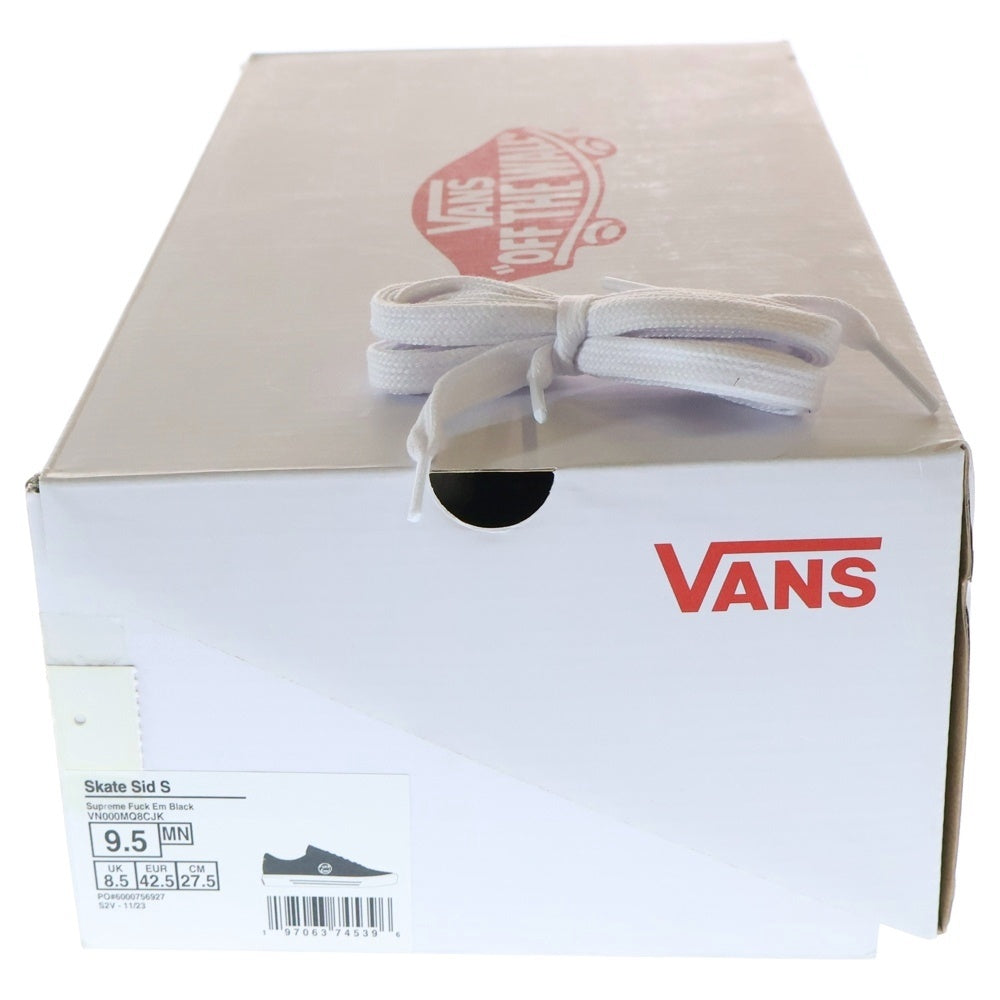 VANS(ヴァンズ) 24SS ×SUPREME SKATE SID S シュプリーム スケート ローカットスニーカー ブラック US9.5/27.5cm VN000MQ8CJK
