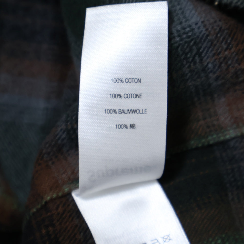 SUPREME(シュプリーム) 24SS Shadow Plaid Flannel Zip Up Shirt シャドウプレイドフランネルジップアップシャツ グリーン
