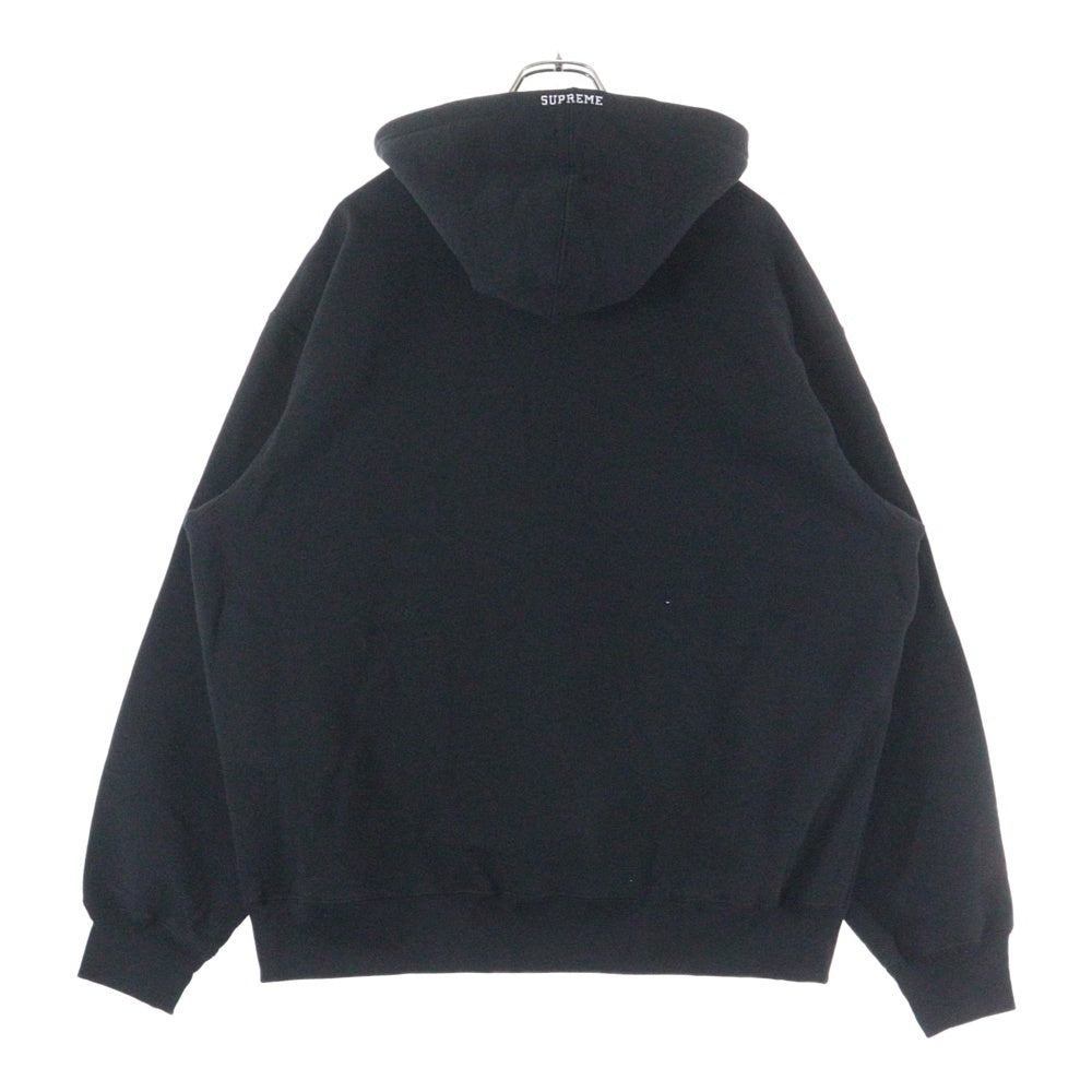 SUPREME(シュプリーム) 25SS S Logo Hooded Sweatshirt フロントSロゴ刺繍 プルオーバー スウェットパーカー フーディ ブラック