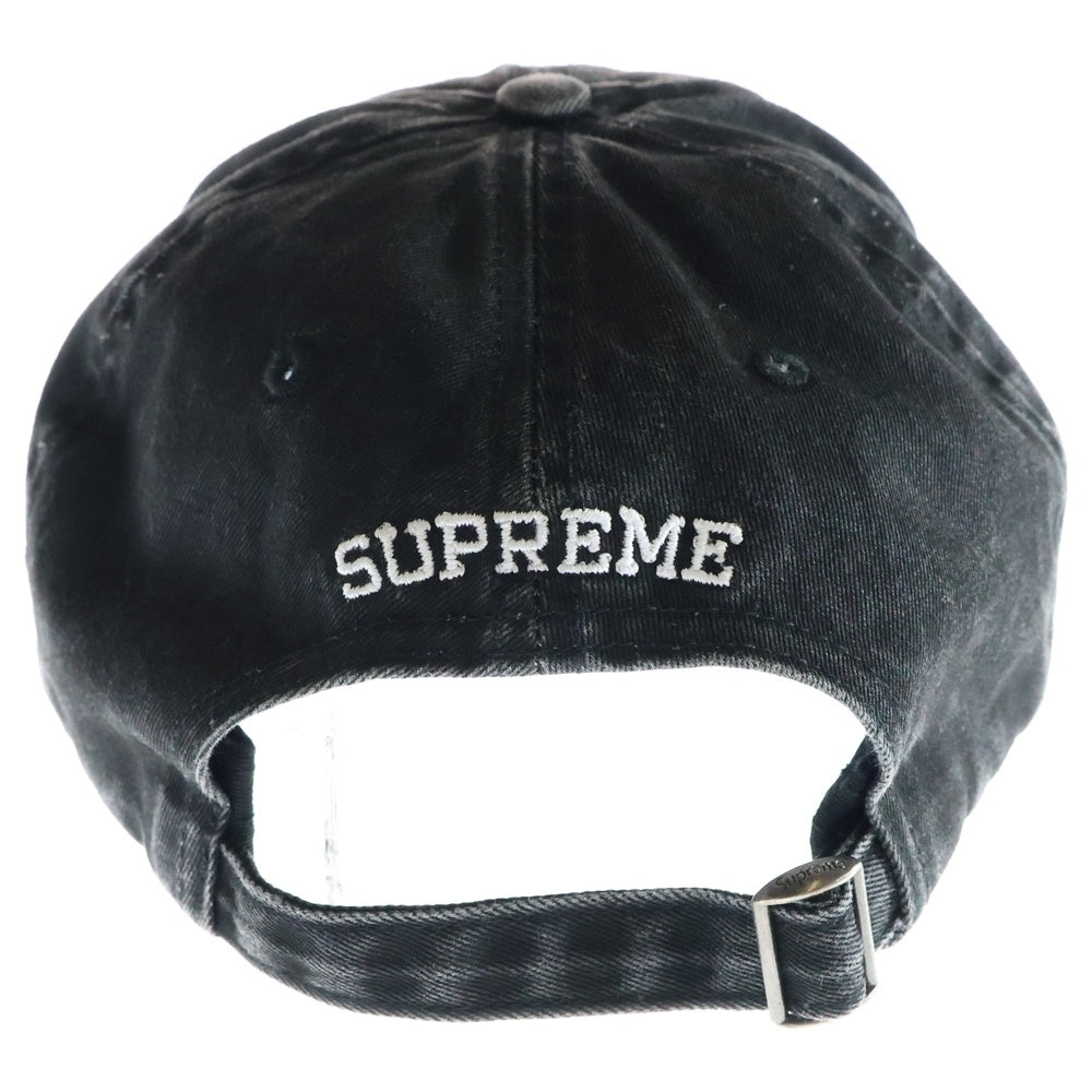 SUPREME(シュプリーム) 25SS Pigment Coated S Logo 6-Panel ピグメント コーティッド Sロゴ刺繍 6パネルキャップ 帽子 ブラック