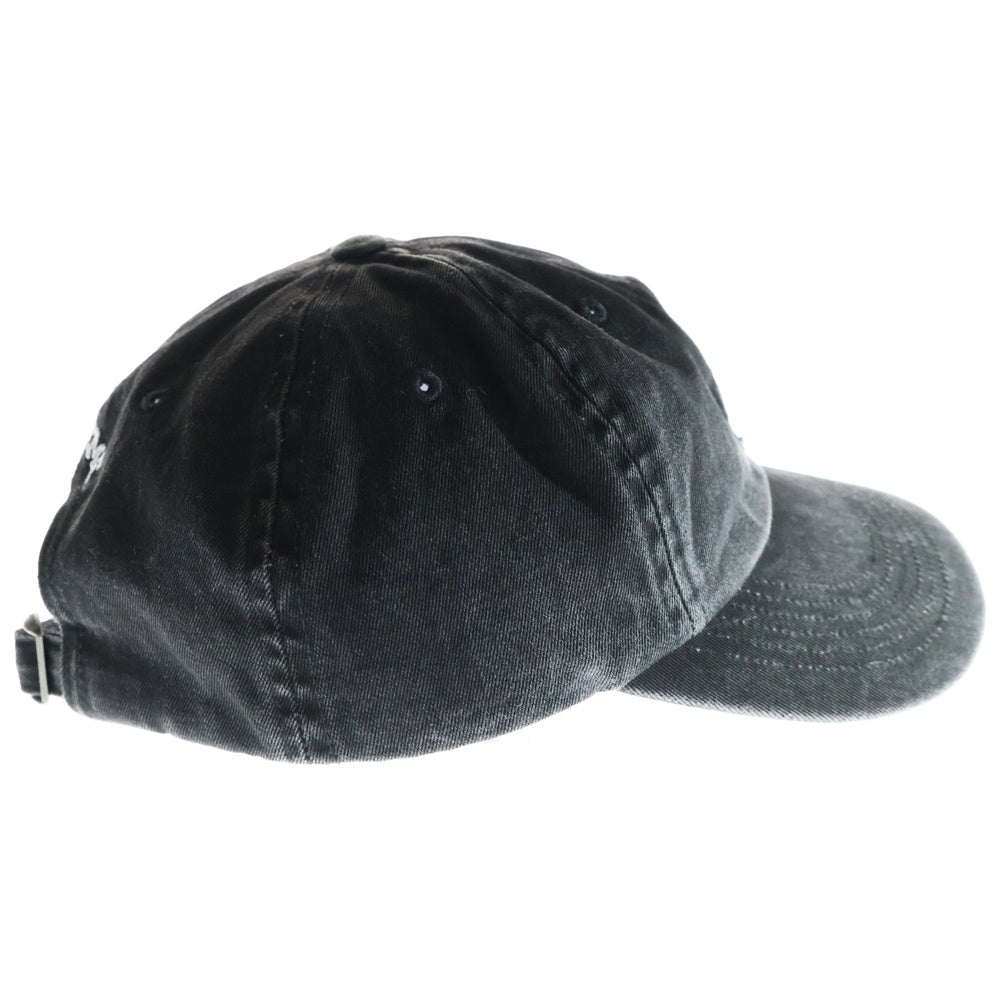 SUPREME(シュプリーム) 25SS Pigment Coated S Logo 6-Panel ピグメント コーティッド Sロゴ刺繍 6パネルキャップ 帽子 ブラック