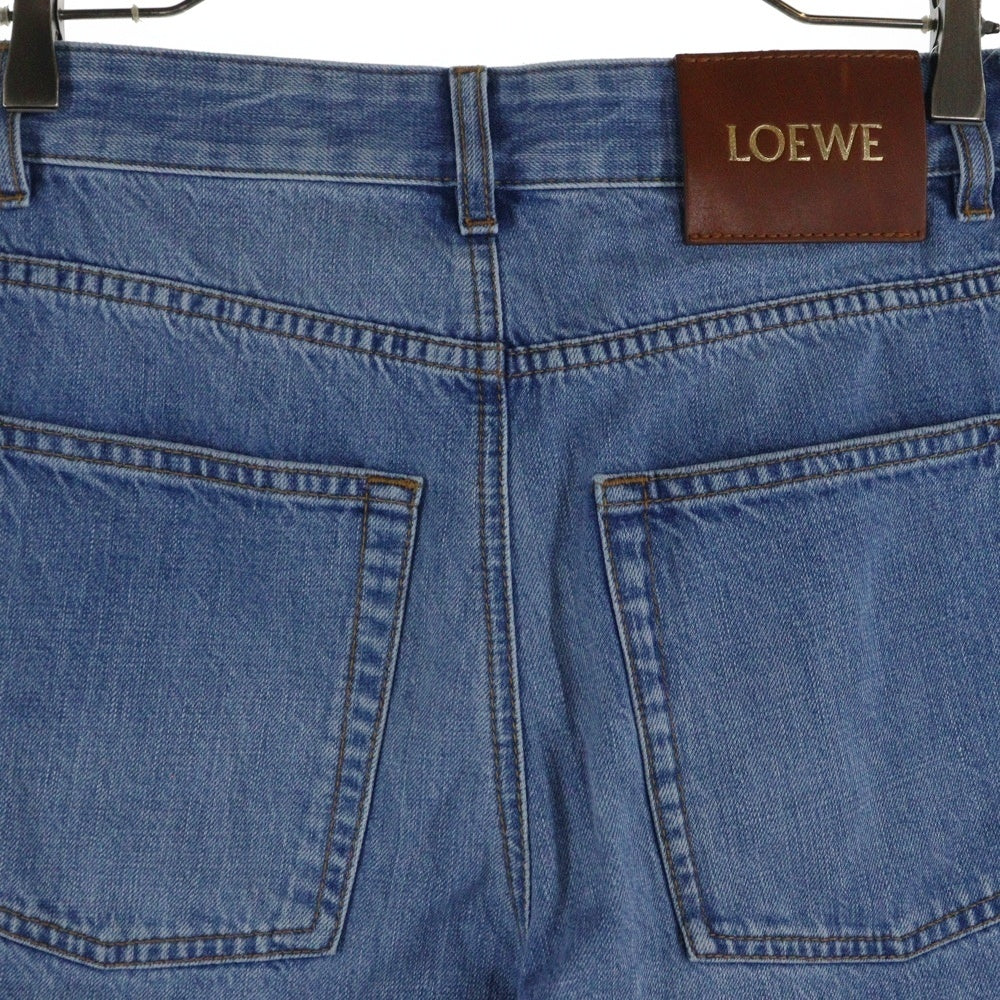 LOEWE(ロエベ) ANAGRAM SHORTS アナグラム ロゴプリント カットオフ ハーフパンツ ショーツ インディゴ H526Y1GW07