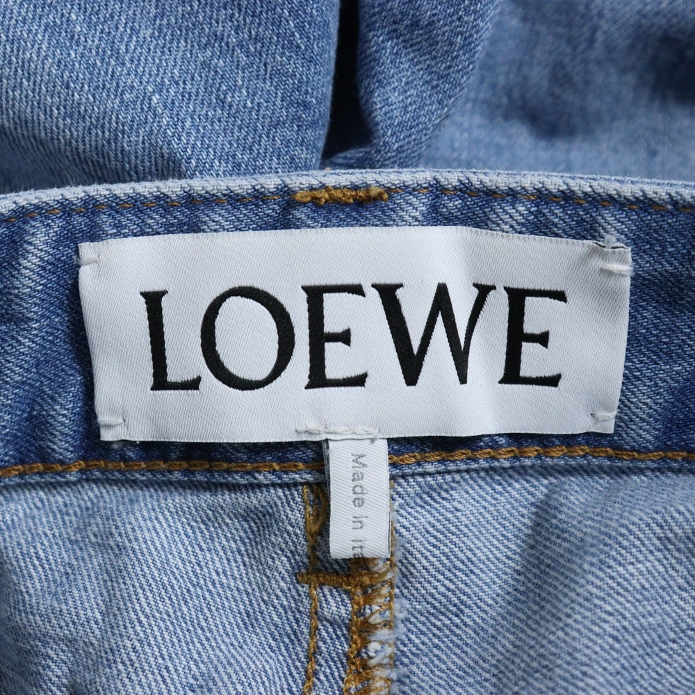 LOEWE(ロエベ) ANAGRAM SHORTS アナグラム ロゴプリント カットオフ ハーフパンツ ショーツ インディゴ H526Y1GW07