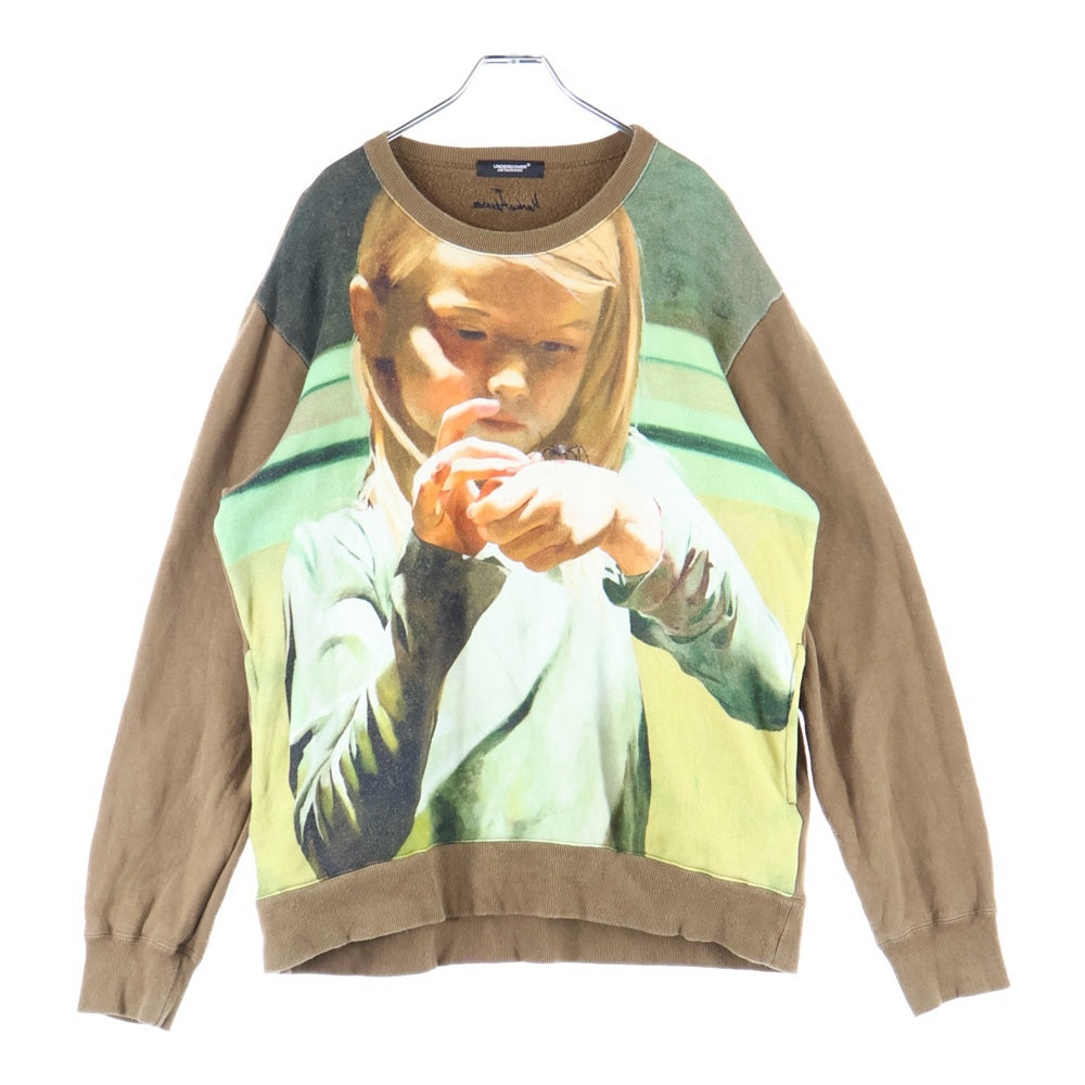 UNDERCOVER(アンダーカバー) 21AW フォトプリント クルーネック スウェットトレーナー ブラウン UC2A4804-2