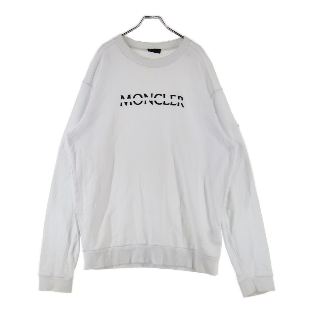 MONCLER(モンクレール) 22AW SWEATSHIRT グラフィック ロゴ 刺繍 スウェットトレーナー ホワイト H20918G00010 809KR