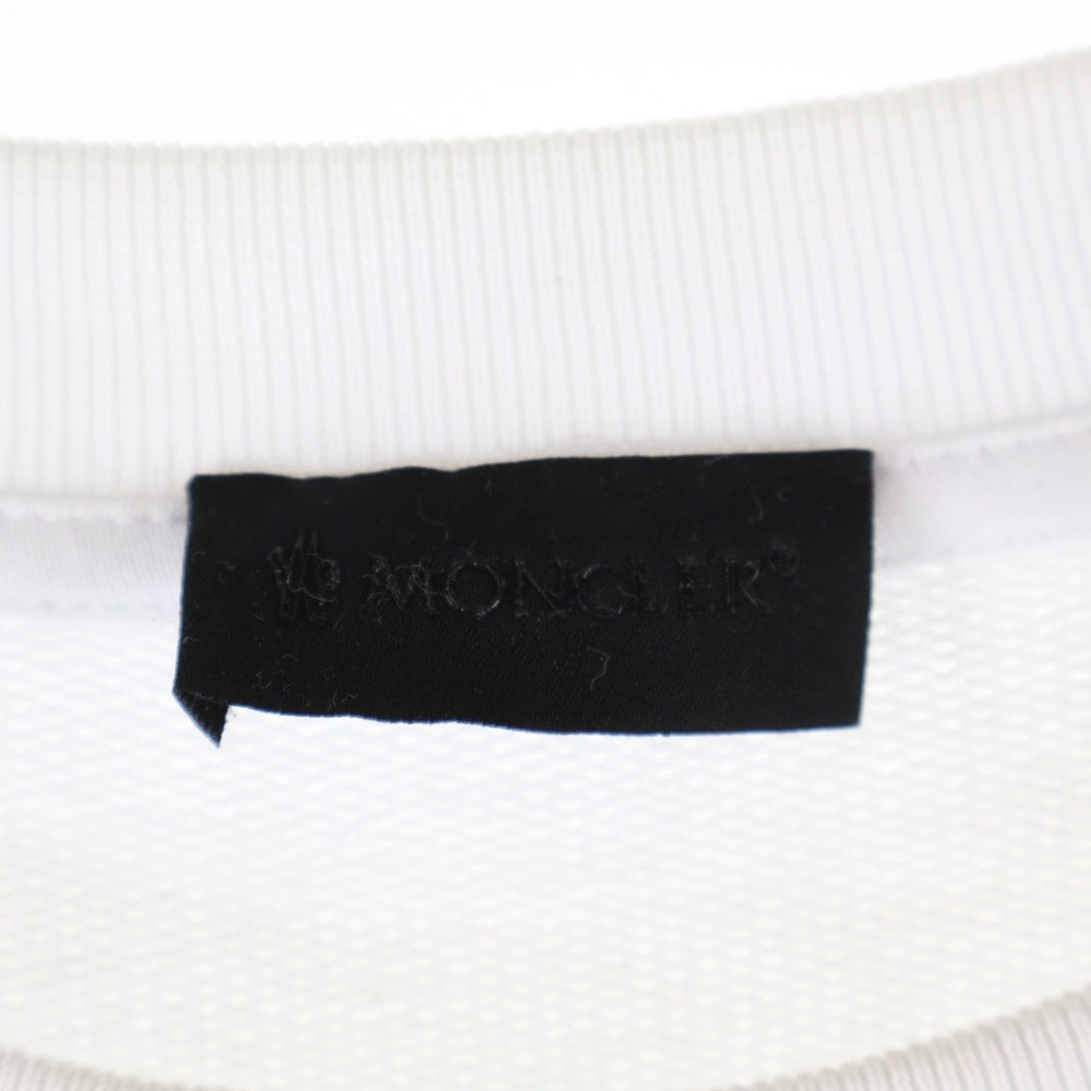 MONCLER(モンクレール) 22AW SWEATSHIRT グラフィック ロゴ 刺繍 スウェットトレーナー ホワイト H20918G00010 809KR