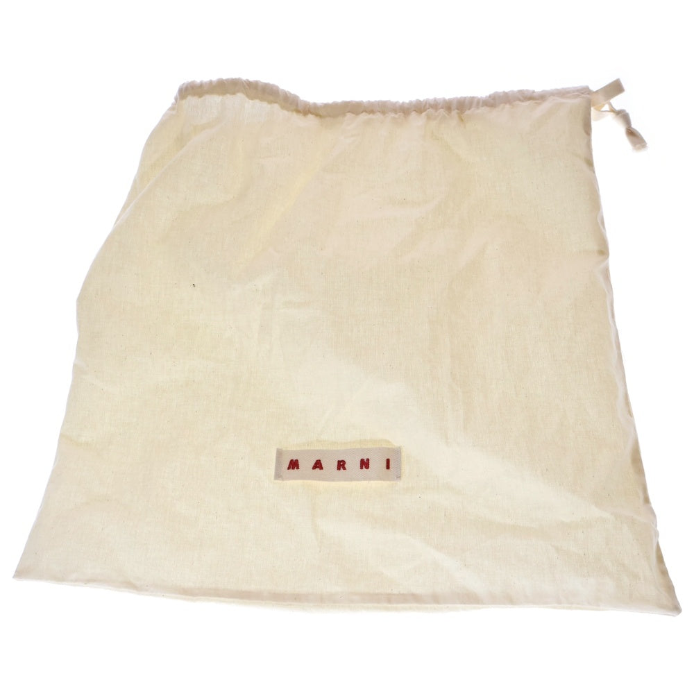 MARNI(マルニ) MUSEO MENDING CROSSBODY ミュゼオ メンディング クロスボディ ステッチロゴ レザーショルダーバッグ ベージュ SBMP0084U3