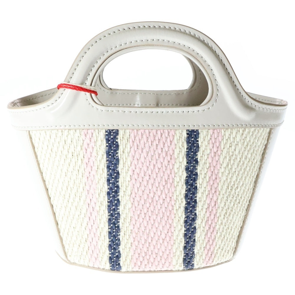 MARNI(マルニ) TROPICALIA MICRO トロピカリア マイクロ かごバッグ ロゴ ハンドバッグ ベージュ BMMP0067Q7