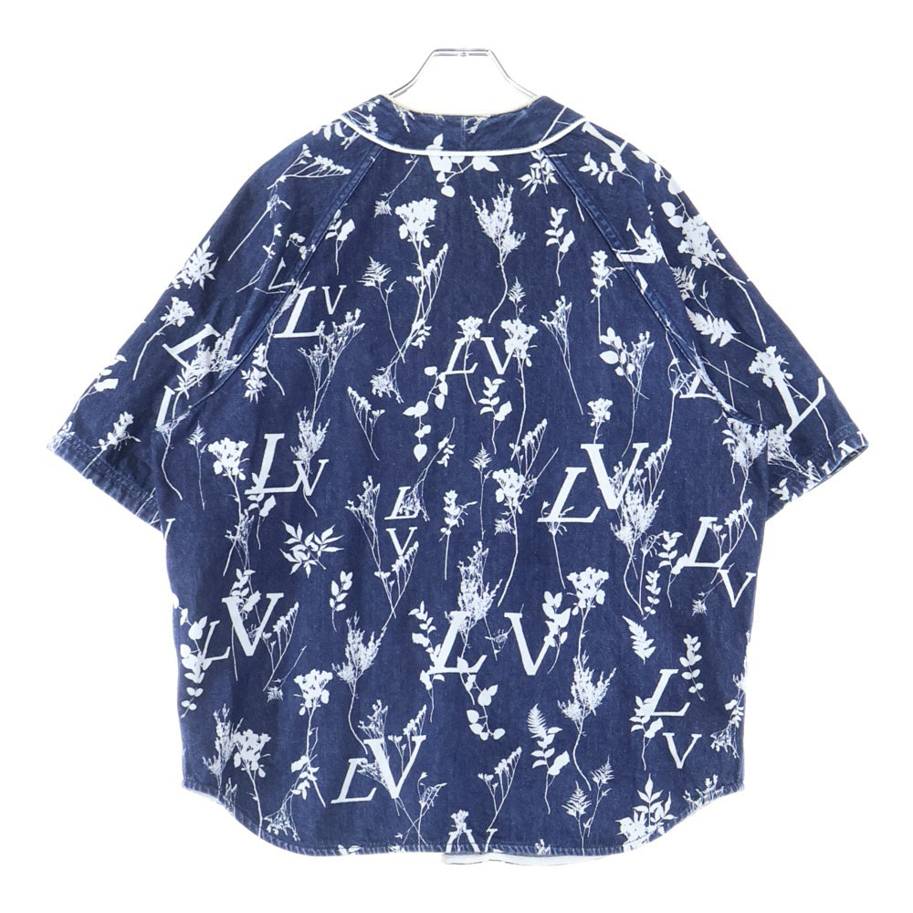 LOUIS VUITTON(ルイヴィトン) 20AW LVリーフ デニム ベースボール 半袖シャツ インディゴ RM202M VFV HJS15W