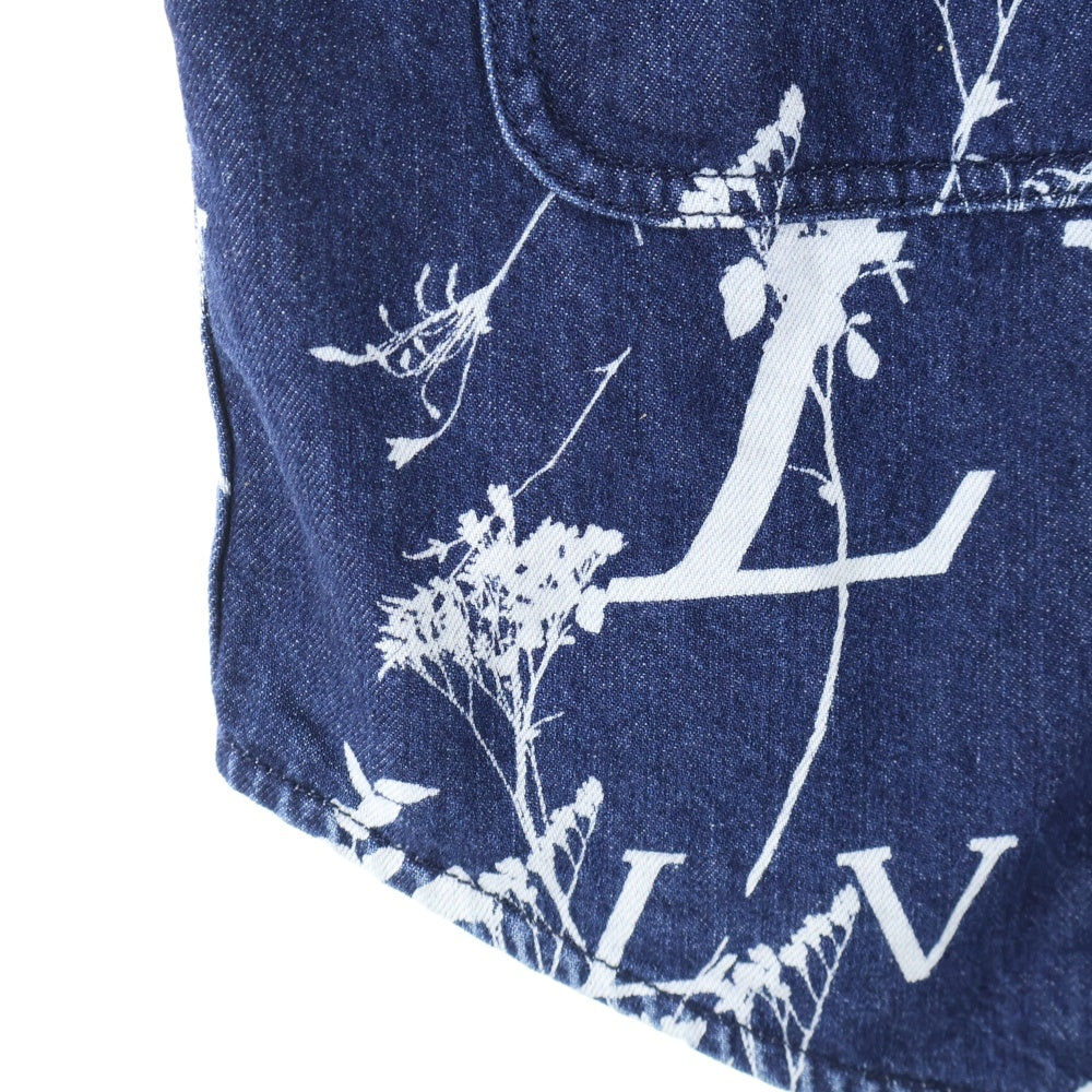 LOUIS VUITTON(ルイヴィトン) 20AW LVリーフ デニム ベースボール 半袖シャツ インディゴ RM202M VFV HJS15W