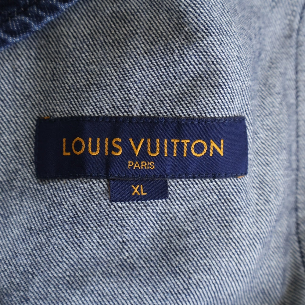 LOUIS VUITTON(ルイヴィトン) 20AW LVリーフ デニム ベースボール 半袖シャツ インディゴ RM202M VFV HJS15W