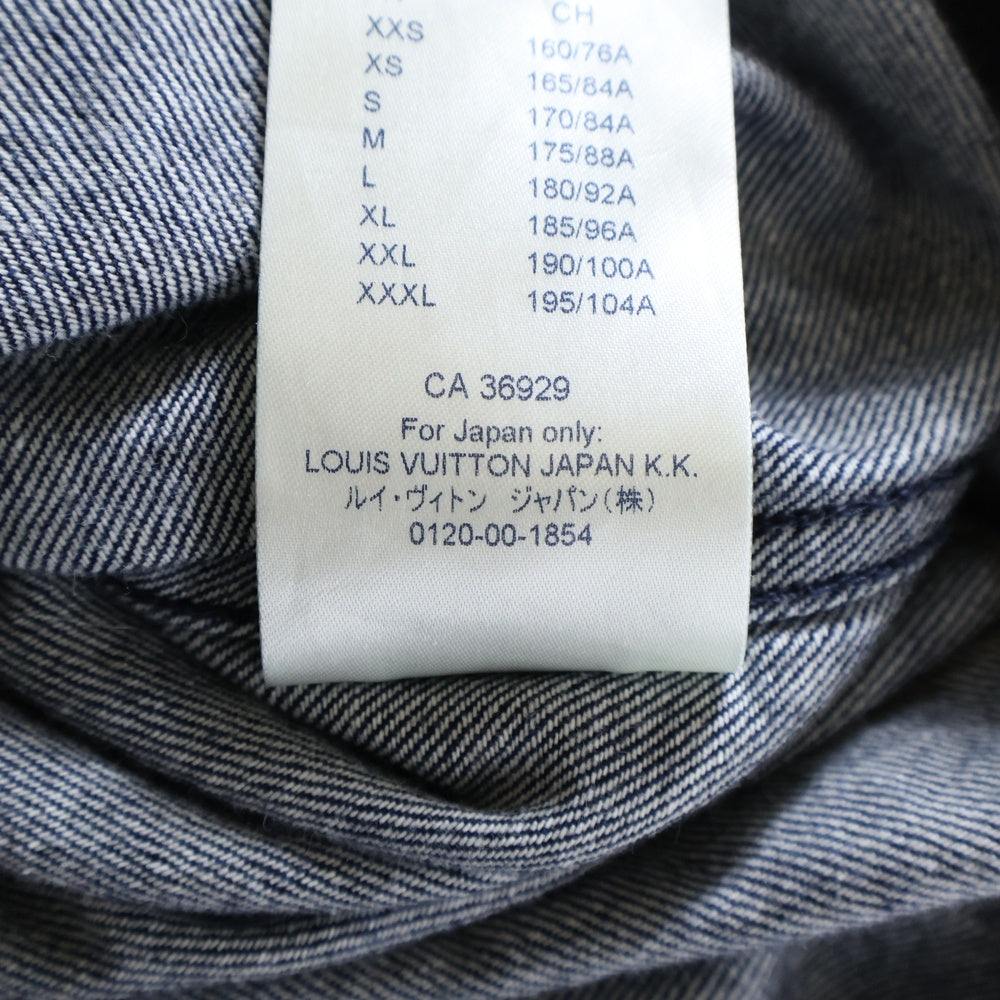 LOUIS VUITTON(ルイヴィトン) 20AW LVリーフ デニム ベースボール 半袖シャツ インディゴ RM202M VFV HJS15W
