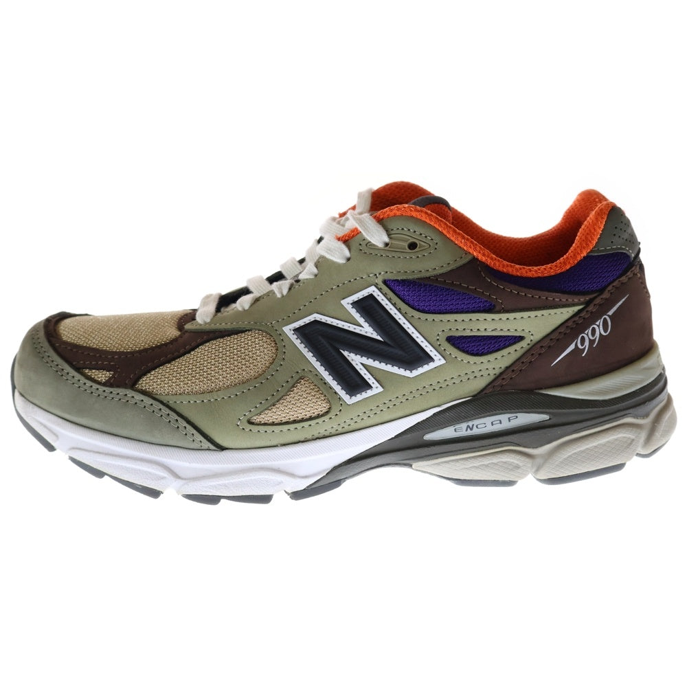 New Balance(ニューバランス) M990BT3 USA製 スエードレザー ローカットスニーカー カーキ US9/27cm
