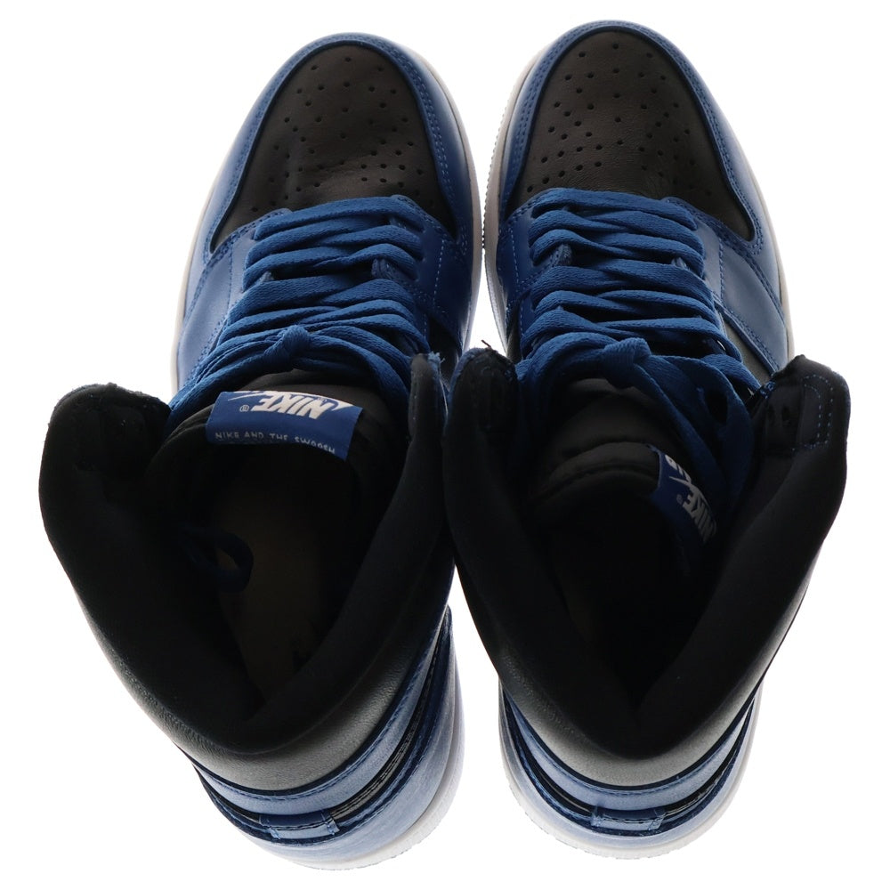 NIKE(ナイキ) AIR JORDAN 1 RETRO HIGH OG DARK MARINA BLUE エアジョーダン1 レトロ ダークマリーナブルー ハイカットスニーカー ブラック/ブルー US9.5/27.5cm 555088-404
