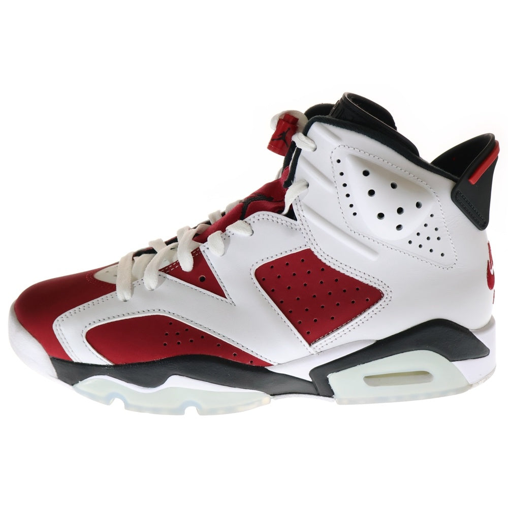 NIKE(ナイキ) AIR JORDAN 6 RETRO CARMINE エアジョーダン6 カーマイン ハイカットスニーカー ホワイト/レッド US9.5/27.5cm CT8529-106