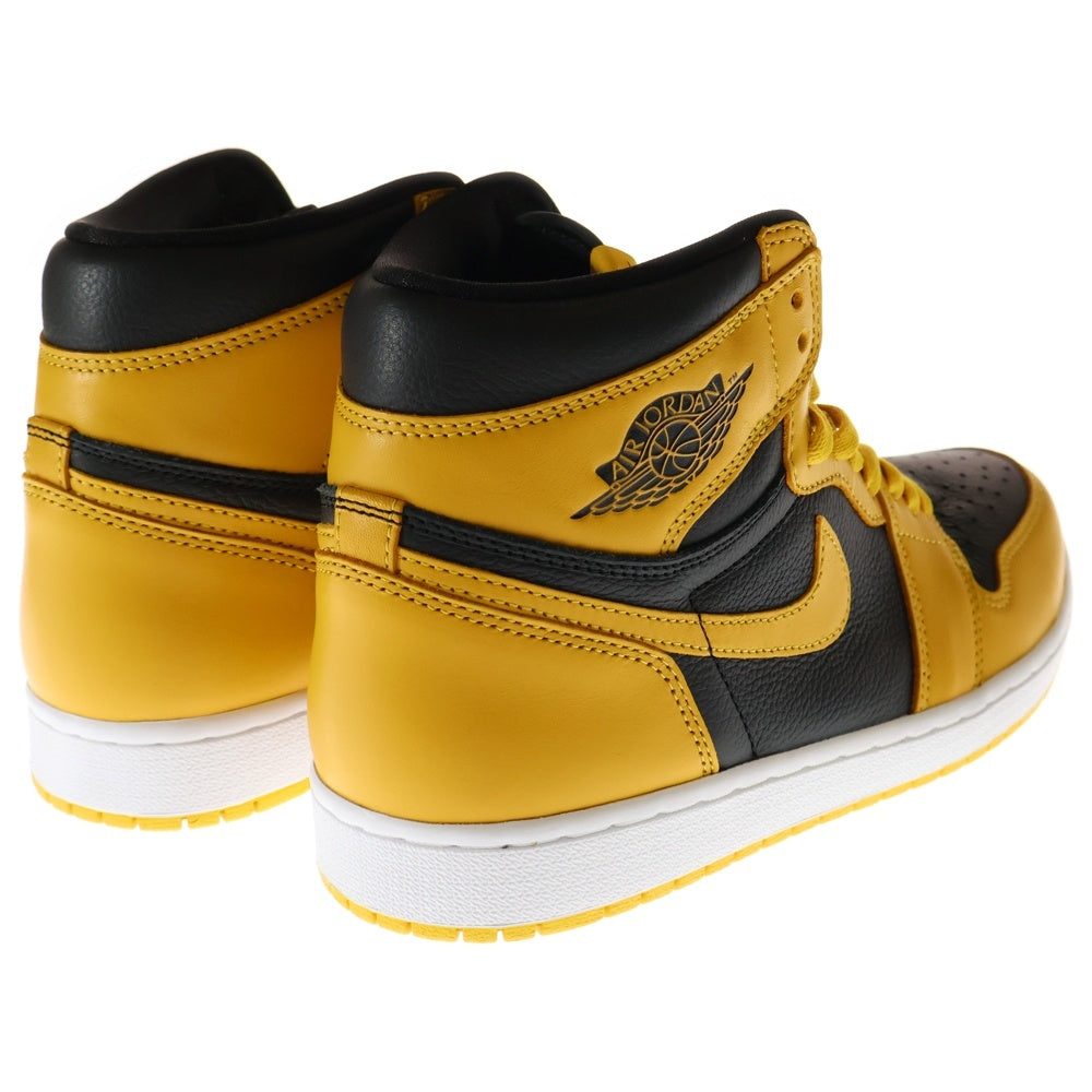 NIKE(ナイキ) AIR JORDAN1 RETRO HIGH OG POLLEN エアジョーダン 1 レトロ パラン ハイカットスニーカー ブラック/イエロー US9.5/27.5cm 555088-701