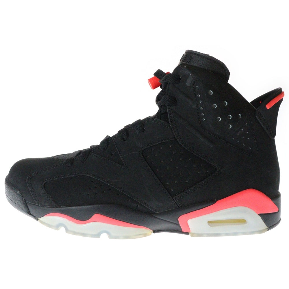 NIKE(ナイキ) AIR JORDAN 6 RETRO INFRARED BLACK エアジョーダン6 レトロ インフラレッドブラック ハイカットスニーカー ブラック/レッド US9.5/27.5cm 384664-023
