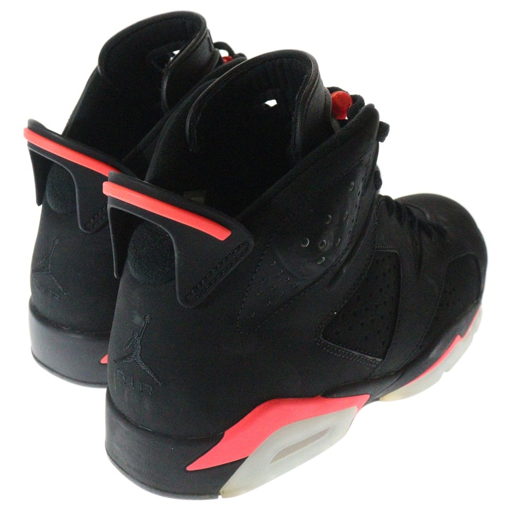 NIKE(ナイキ) AIR JORDAN 6 RETRO INFRARED BLACK エアジョーダン6 レトロ インフラレッドブラック ハイカットスニーカー ブラック/レッド US9.5/27.5cm 384664-023