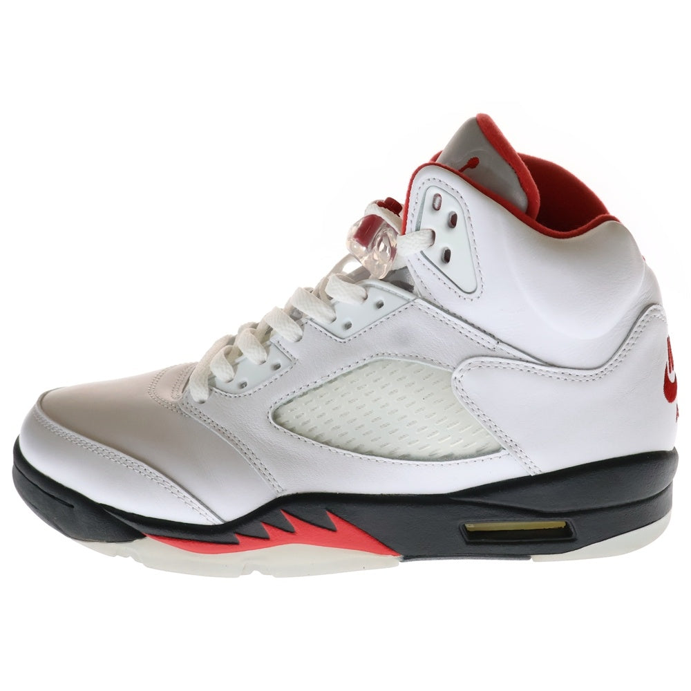 NIKE(ナイキ) AIR JORDAN 5 RETRO FIRE RED エアジョーダン5 ファイアレッド ハイカットスニーカー ホワイト /レッド US9.5/27.5cm DA1911-102