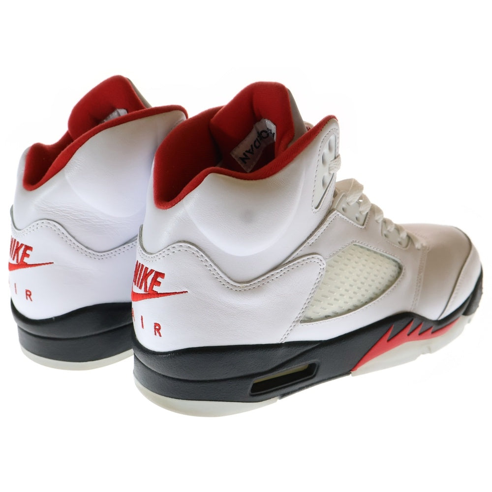 NIKE(ナイキ) AIR JORDAN 5 RETRO FIRE RED エアジョーダン5 ファイアレッド ハイカットスニーカー ホワイト /レッド US9.5/27.5cm DA1911-102