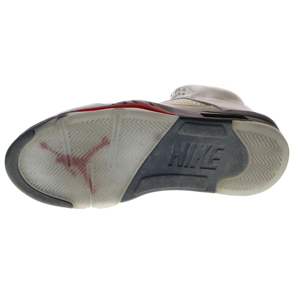 NIKE(ナイキ) AIR JORDAN 5 RETRO FIRE RED エアジョーダン5 ファイアレッド ハイカットスニーカー ホワイト /レッド US9.5/27.5cm DA1911-102