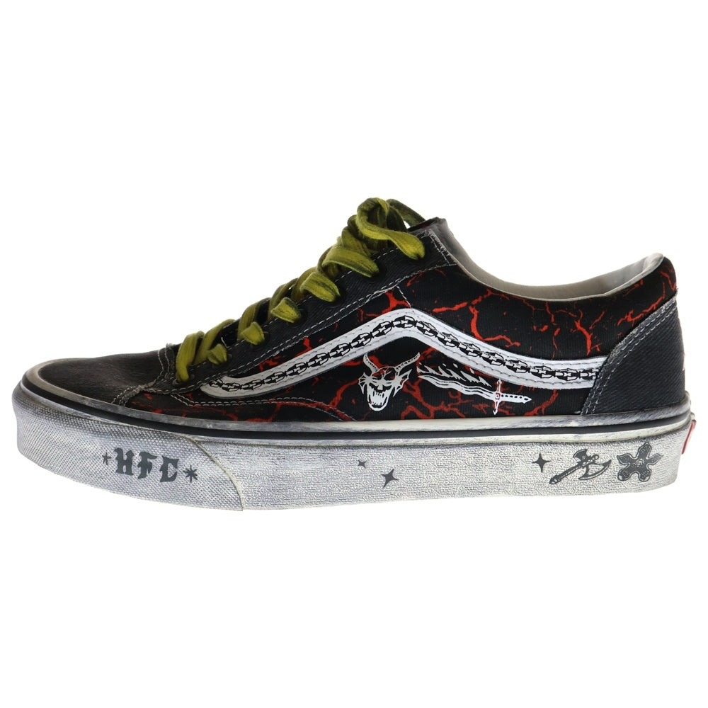 VANS(ヴァンズ) ×Stranger Things Style 36 ストレンジャー シングス スタイル36 ダメージ加工 ローカットスニーカー ブラック US9.5/27.5cm VN0A3DZ3Y09
