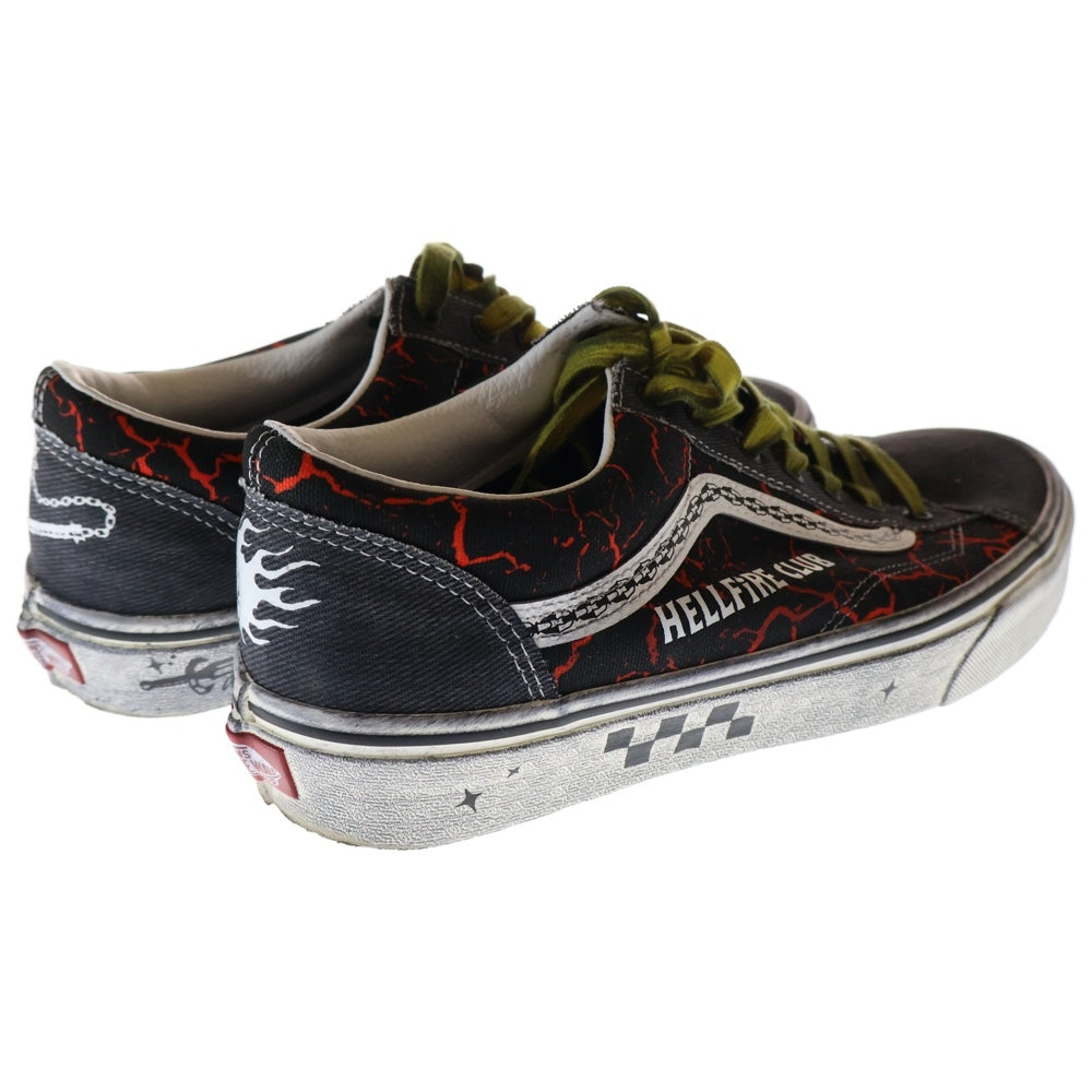 VANS(ヴァンズ) ×Stranger Things Style 36 ストレンジャー シングス スタイル36 ダメージ加工 ローカットスニーカー ブラック US9.5/27.5cm VN0A3DZ3Y09