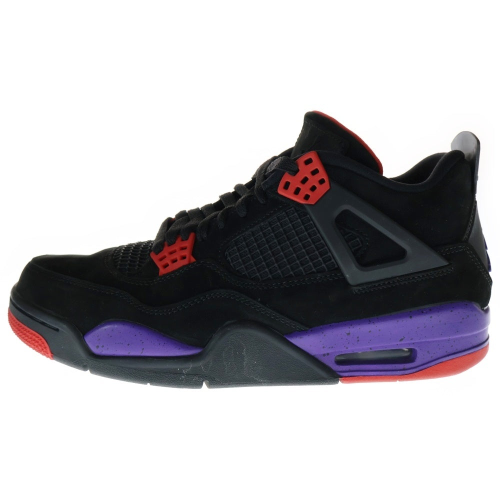 NIKE(ナイキ) AIR JORDAN 4 RETRO RAPTORS エアジョーダン 4 レトロ ラプターズ ハイカットスニーカー ブラック US9.5/27.5cm AQ3816-065