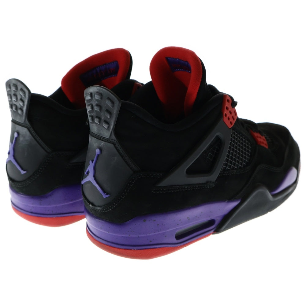 NIKE(ナイキ) AIR JORDAN 4 RETRO RAPTORS エアジョーダン 4 レトロ ラプターズ ハイカットスニーカー ブラック US9.5/27.5cm AQ3816-065