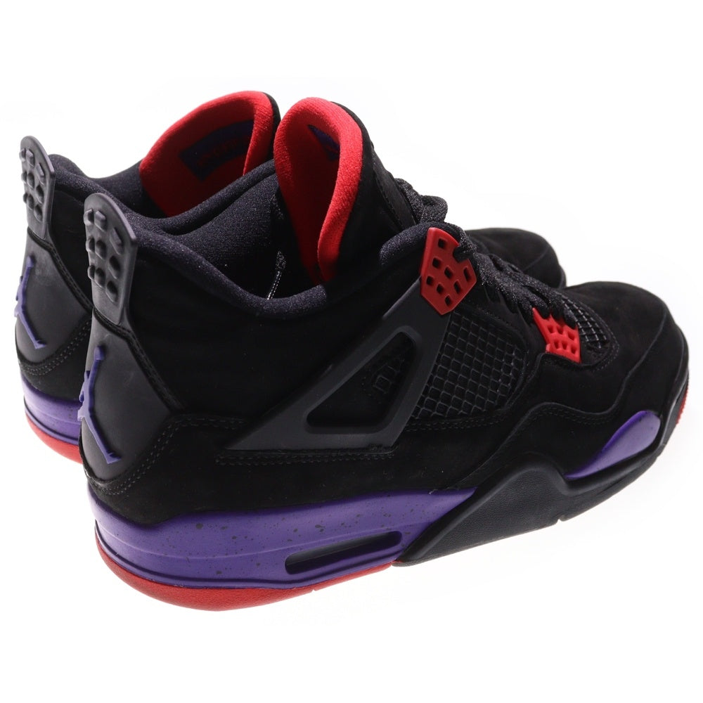 NIKE(ナイキ) AIR JORDAN 4 RETRO RAPTORS エアジョーダン 4 レトロ ラプターズ ハイカットスニーカー ブラック US9.5/27.5cm AQ3816-065